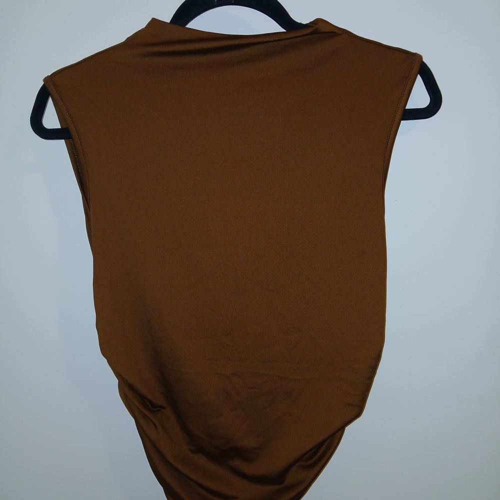 SHEIN Brown Sleeveless Bodysuit